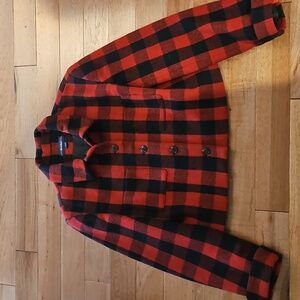 Brecches Red and Black Button-Down  Plaid Jacket